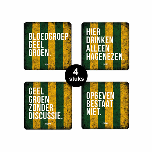 Onderzetters"geel 1"